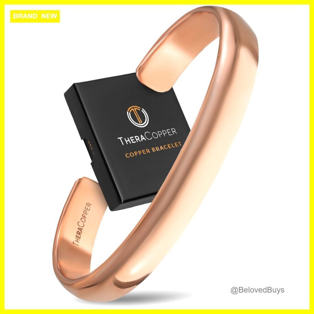 Handmade Pure Copper Cuff Bracelet Adjustable Fit Unisex Tibetan